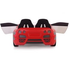 Дитяче ліжко машина GTR Red 190х90 см з підсвіткою, музикою, шкіряний салон, пультом